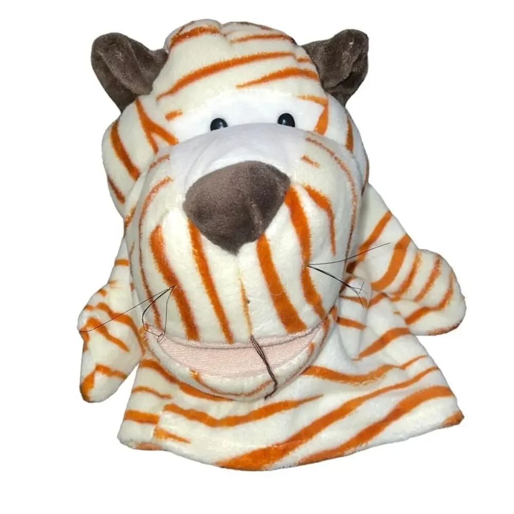 Melissa & Doug Hand Puppets Prince Cow Tiger Plush Pretend Play Drama Set Lot 3